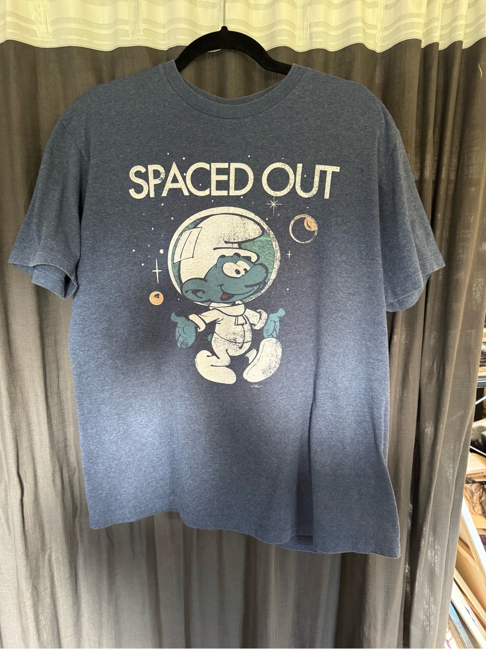 Blue 'Spaced Out' Graphic Short Sleeve Tee